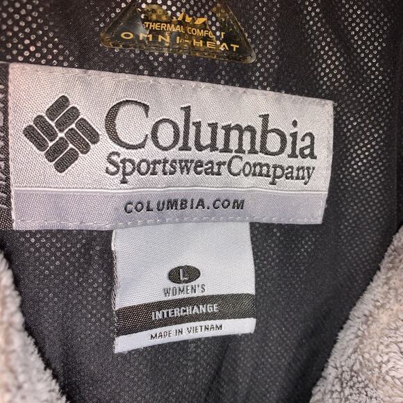 Columbia Jacket Women’s Large Navy Blue Omni-Heat Interchange Insulated Quilted - Picture 9 of 14
